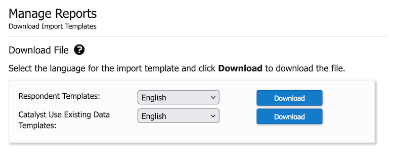 EPIC: Download Import Templates