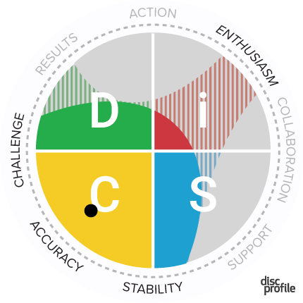 DiSC® C style with extra priority in Enthusiasm 