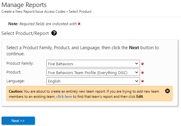 EPIC Manage Reports screenshot