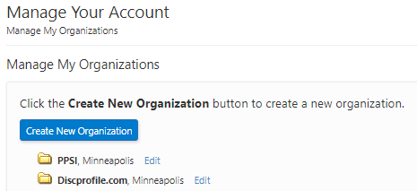 EPIC: Manage My Organizations