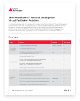 The Five Behaviors Personal Development Virtual Facilitation Activities