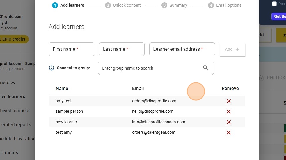 Catalyst help: importing a list of learners