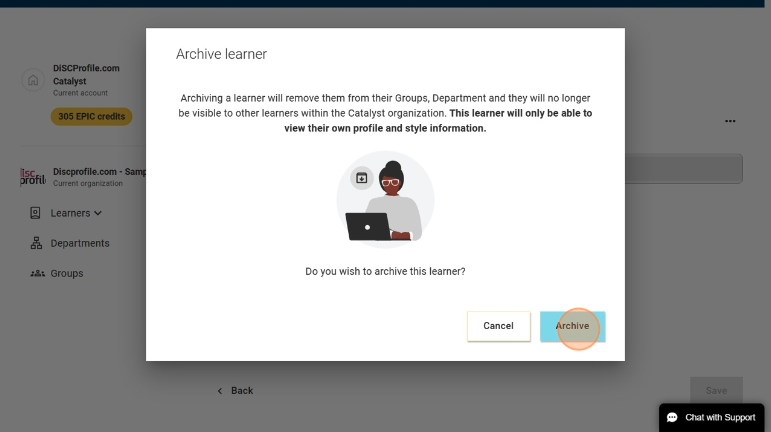 Archiving a learner on Catalyst - final steps