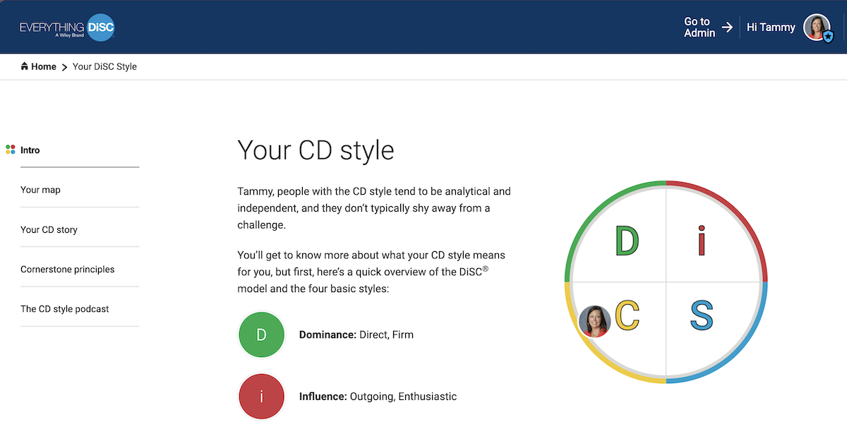 Your DiSC Style on Everything DiSC on Catalyst