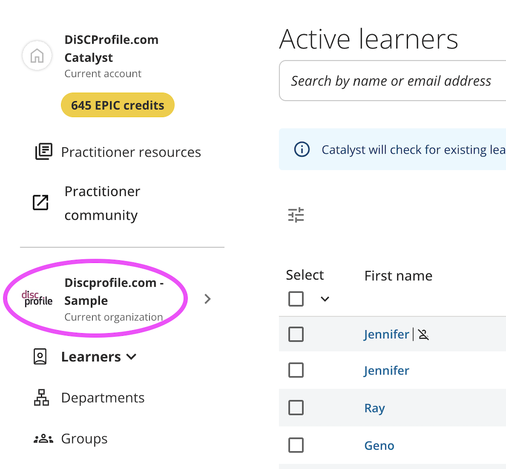 Catalyst help: Edit an organization