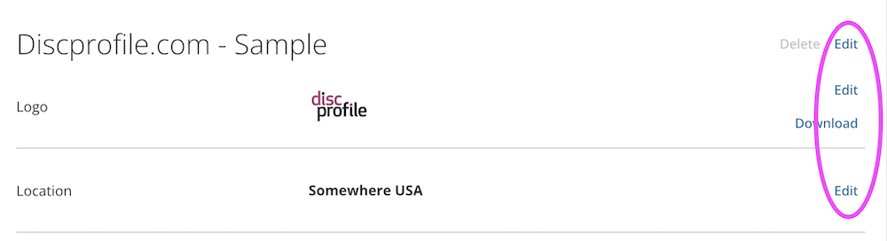 Catalyst help: Editing an organization's name, location, and logo image