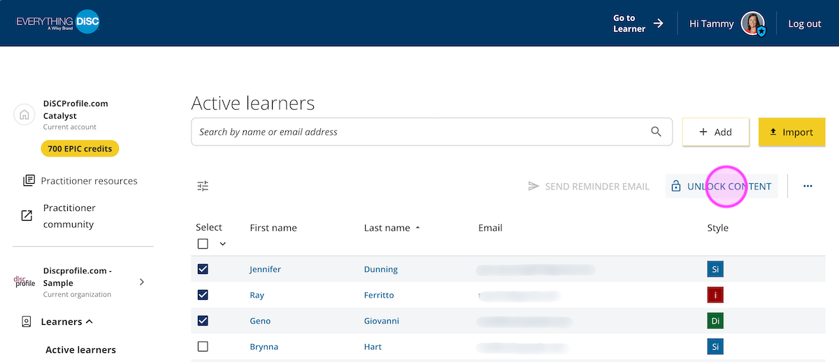 Catalyst help: Unlock Worksmart for learners - active learners page