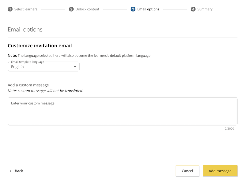 Customize your email message when unlocking Worksmart on Everything DiSC on Catalyst