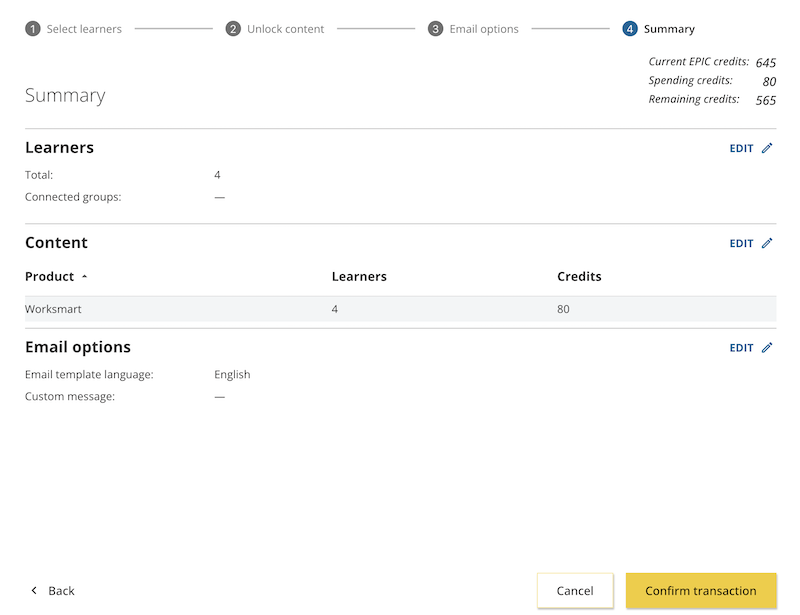 Summary screen - unlocking Worksmart on Everything DiSC on Catalyst