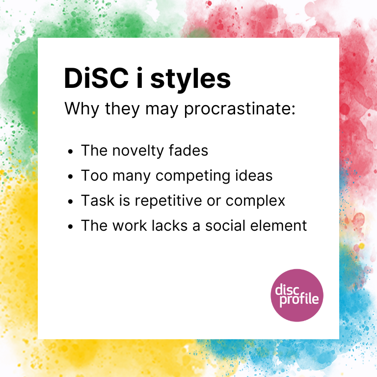 Why DiSC i styles procrastinate