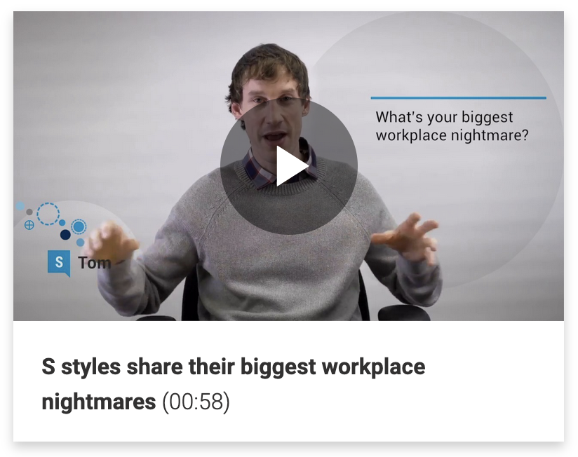 Video screenshot: S styles share their biggest workplace nightmares