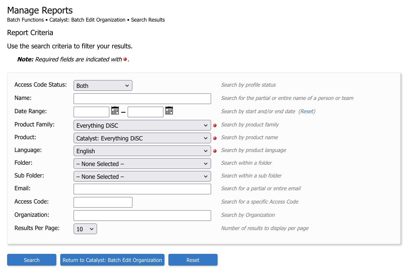 Search for learners to move organizations in EPIC