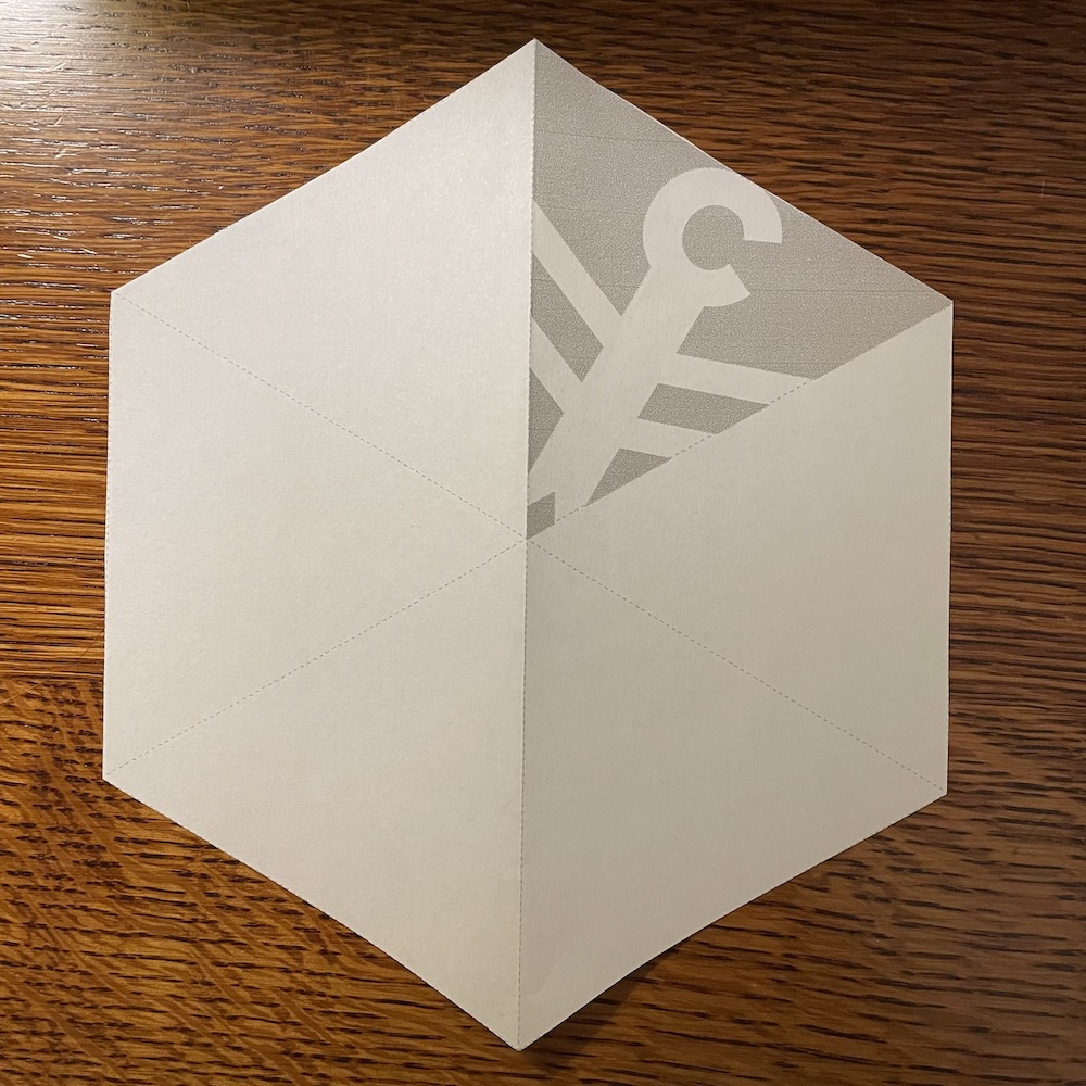 Cutting out snowflake template