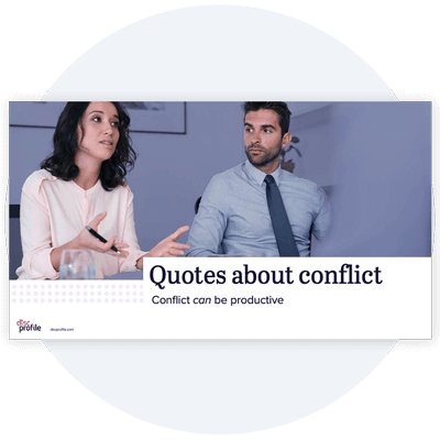 Quotes about Conflict with discussion questions title slide