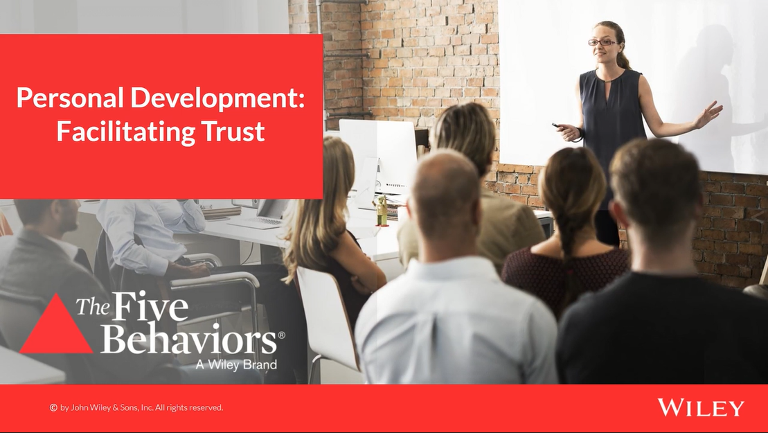 video still from The Five Behaviors Personal Development Facilitating Trust